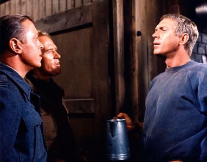 La gran evasión : Foto Gordon Jackson, John Sturges, Steve McQueen, Richard Attenborough